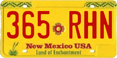 NM license plate 365RHN