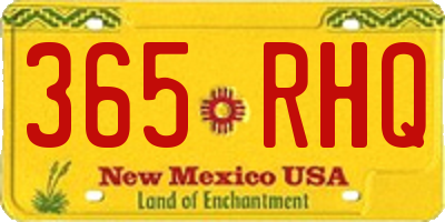 NM license plate 365RHQ