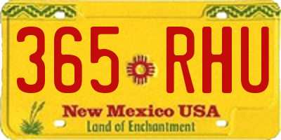 NM license plate 365RHU