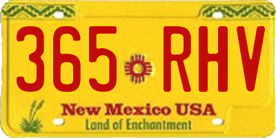 NM license plate 365RHV