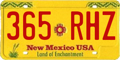 NM license plate 365RHZ