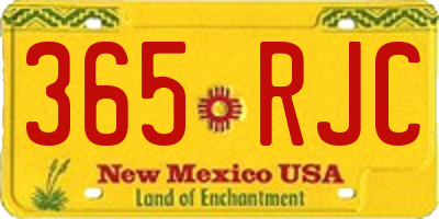 NM license plate 365RJC