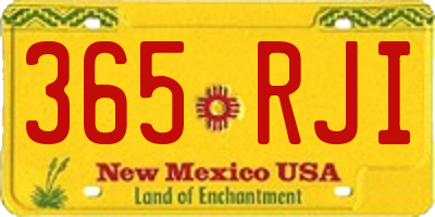 NM license plate 365RJI