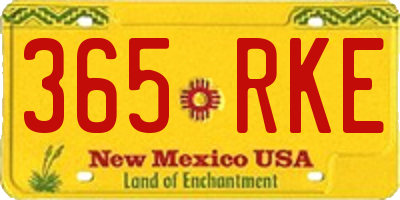 NM license plate 365RKE