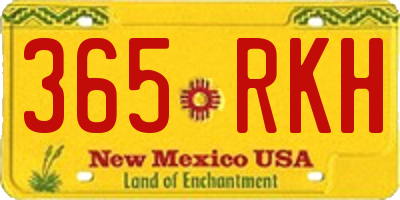 NM license plate 365RKH