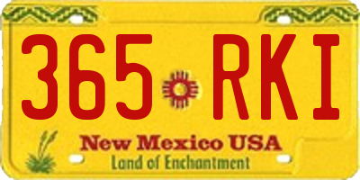 NM license plate 365RKI