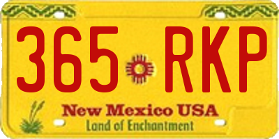 NM license plate 365RKP