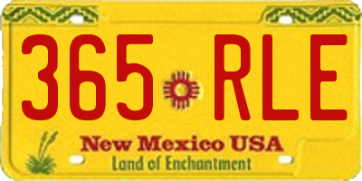 NM license plate 365RLE