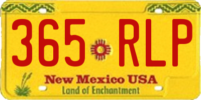 NM license plate 365RLP