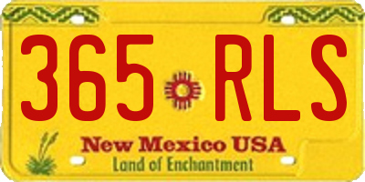 NM license plate 365RLS