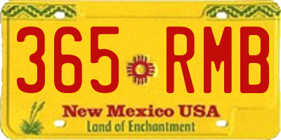 NM license plate 365RMB