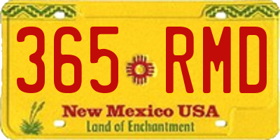 NM license plate 365RMD
