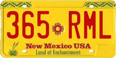 NM license plate 365RML