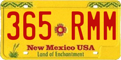 NM license plate 365RMM
