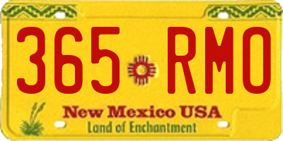 NM license plate 365RMO