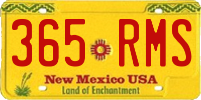 NM license plate 365RMS
