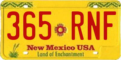 NM license plate 365RNF