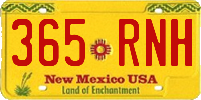 NM license plate 365RNH