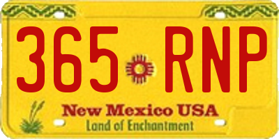 NM license plate 365RNP