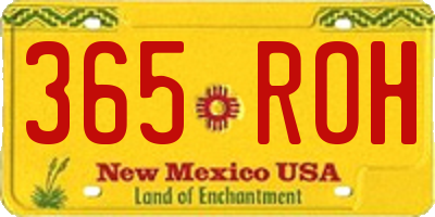 NM license plate 365ROH