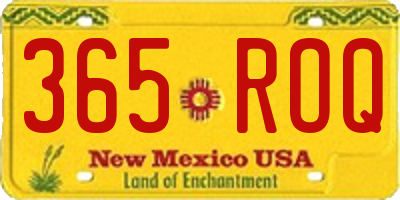NM license plate 365ROQ