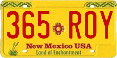 NM license plate 365ROY
