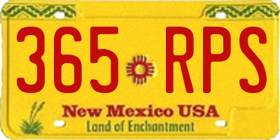 NM license plate 365RPS
