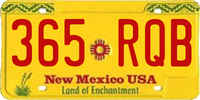 NM license plate 365RQB