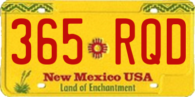 NM license plate 365RQD