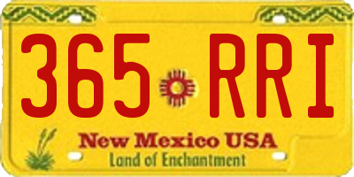 NM license plate 365RRI