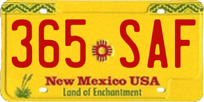 NM license plate 365SAF