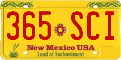 NM license plate 365SCI