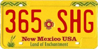 NM license plate 365SHG