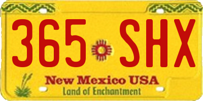 NM license plate 365SHX