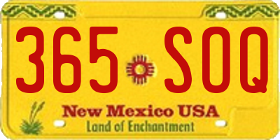 NM license plate 365SOQ