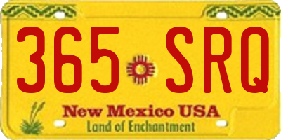 NM license plate 365SRQ