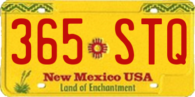 NM license plate 365STQ