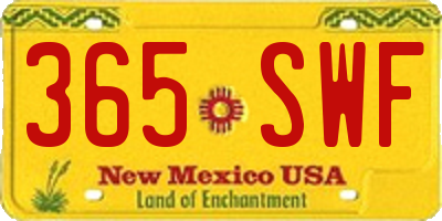NM license plate 365SWF