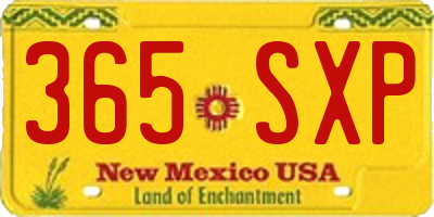 NM license plate 365SXP