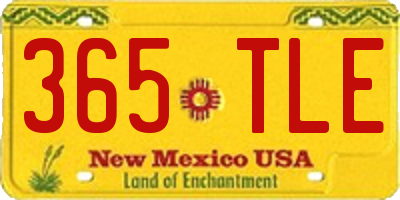 NM license plate 365TLE