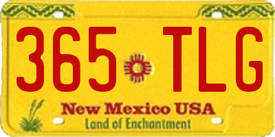 NM license plate 365TLG