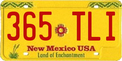 NM license plate 365TLI