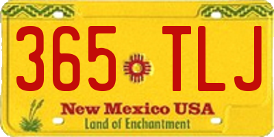 NM license plate 365TLJ
