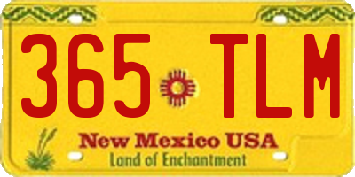 NM license plate 365TLM