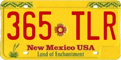 NM license plate 365TLR