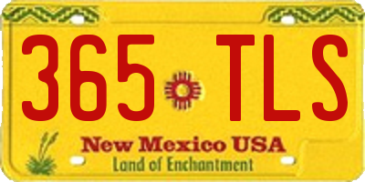 NM license plate 365TLS
