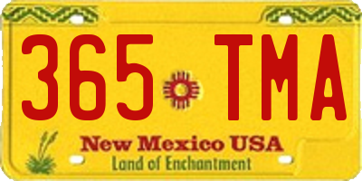 NM license plate 365TMA