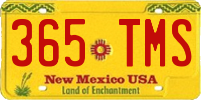 NM license plate 365TMS