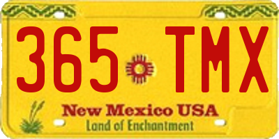 NM license plate 365TMX