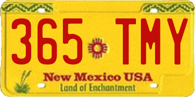 NM license plate 365TMY